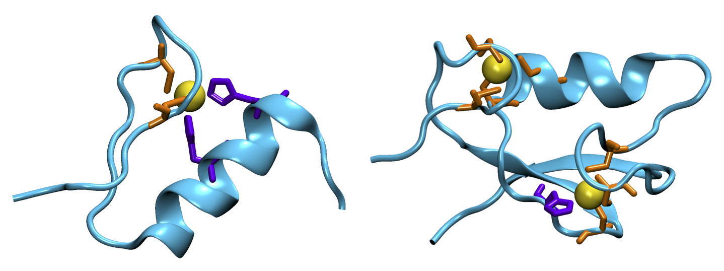 deux exemples de motifs à doigts de zing.